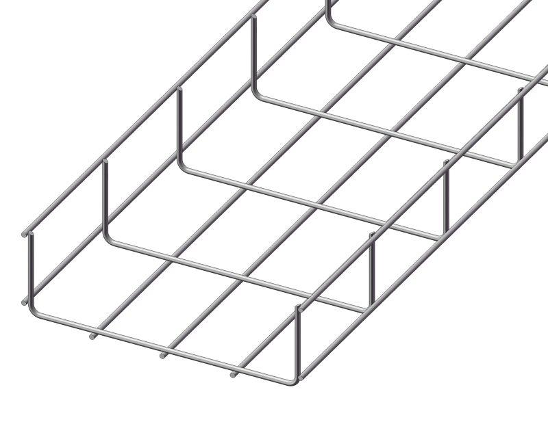 Лоток проволочный 300х60 L3000 сталь 4мм Промрукав PR08.2263