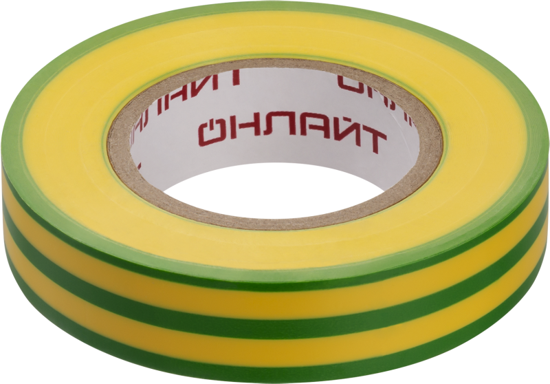 Изолента ПВХ 90 600 OIT-B15-20-YG желт./зел. ОНЛАЙТ 90600