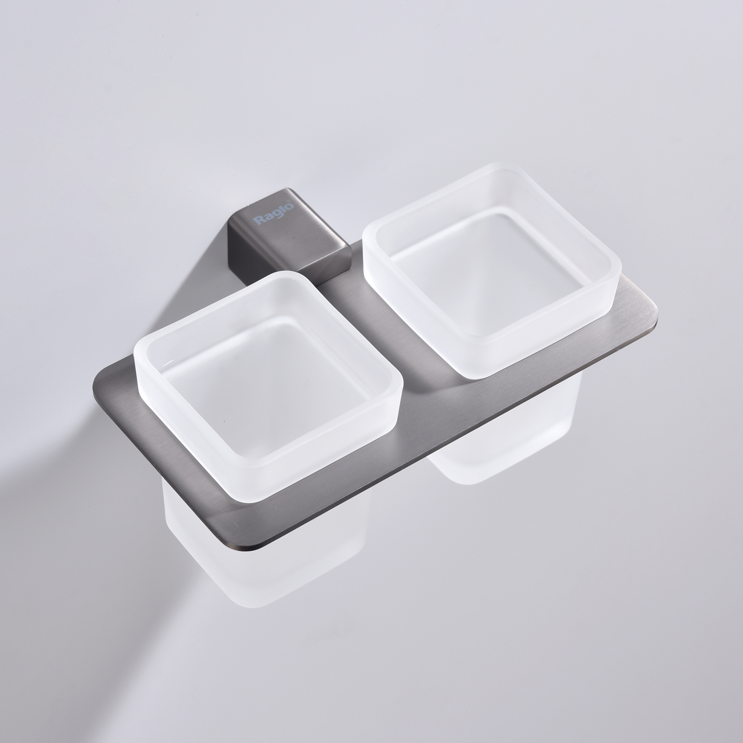 Стакан для ванной комнаты двойной Raglo R301.08.09, графит