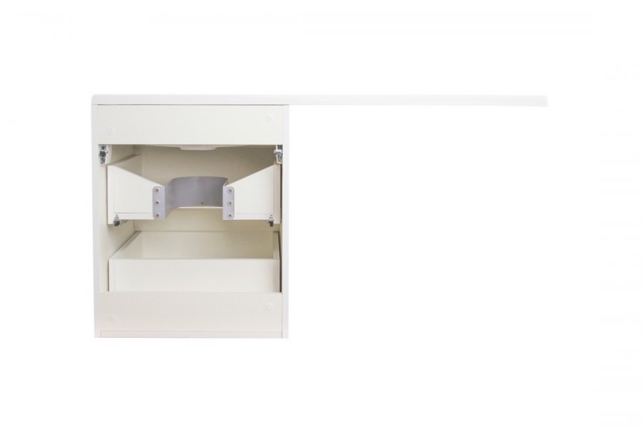 Тумба подвесная "Даллас 115", Люкс белый, PLUS