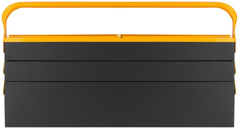 Ящик для инструмента металлический с 4-мя раздвижными отделениями 530х200х200мм FIT 65680