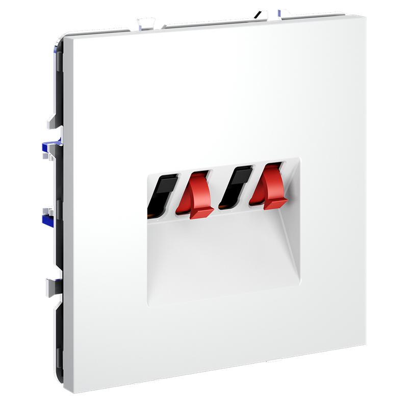 Розетка акустическая 4-м СП S70 механизм бел. матов. Voltum VLS060302