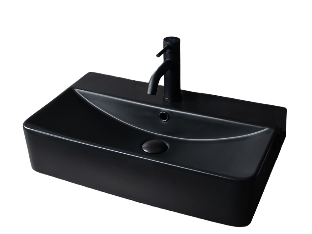 Раковина Gid Bm1344 53361 накладная черная матовая 61x35.5x14