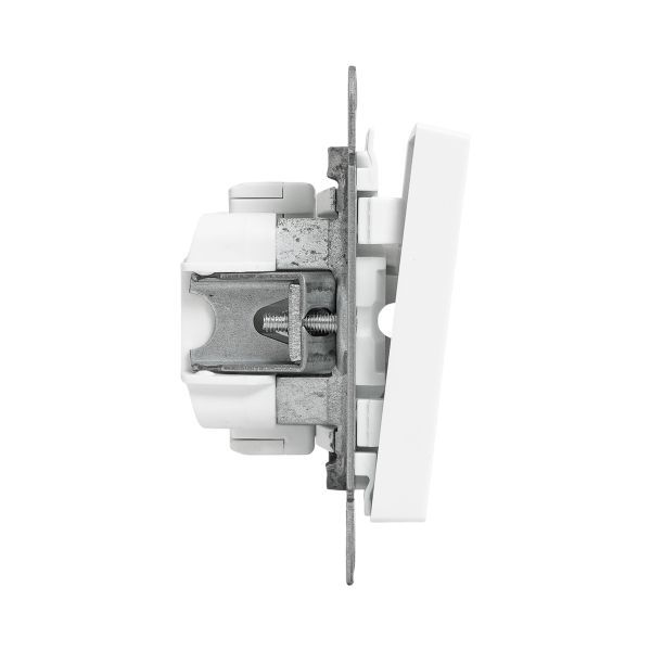 Выключатель кнопочный 1-кл. СП Эпика механизм бел. EKF UP1-SWW-13