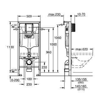 Инсталляция Grohe Rapid SL 38539001 для унитаза