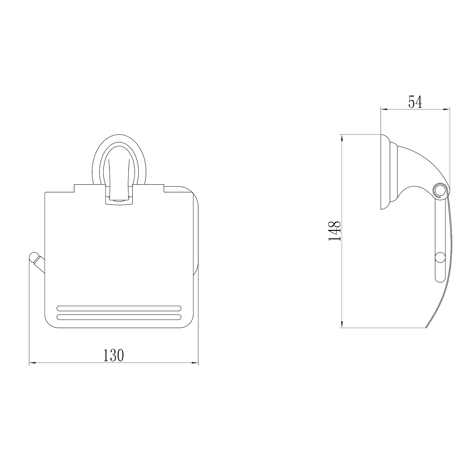 Держатель для туалетной бумаги Savol S-003151, хром