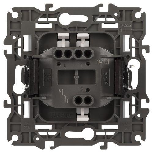 Выключатель Elegance 14-1101-01М 250В 10АХ матов. бел. Эра Б0065780