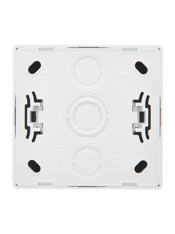 Розетка 1-м ОП LETO без заземл. ПБТ бел. LEZARD 752-0200-121B