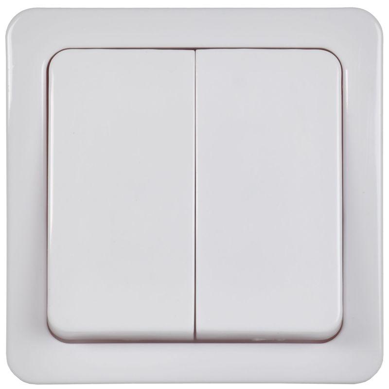 Выключатель 2-кл. ОП Гермес Plus 10А IP54 ВС20-2-0-ГПБ бел. IEK EVMP20-K01-10-54-EC