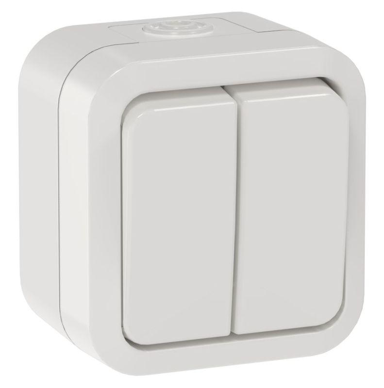 Выключатель проходной 2-кл. ОП TORS TS325 10А IP55 бел. IEK TS-V22-0-10-55-K01