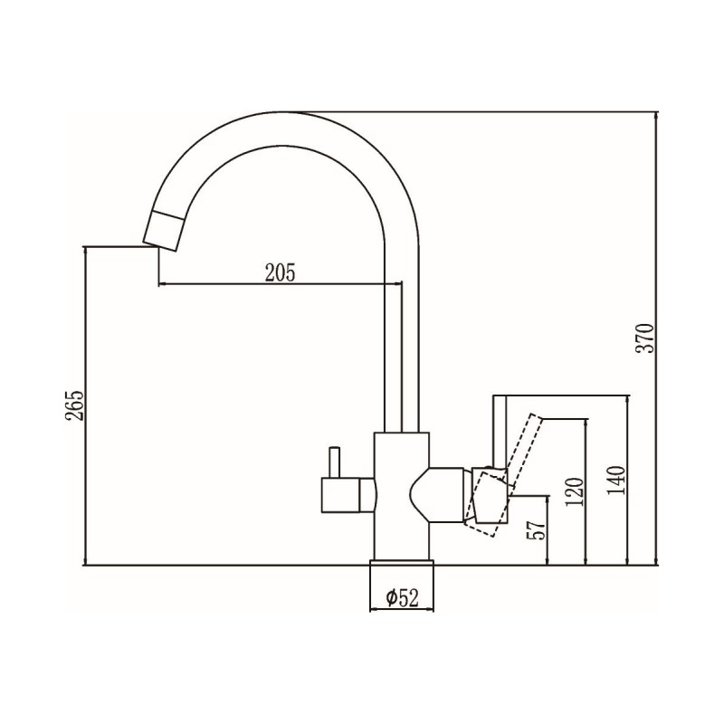 Смеситель для кухни с подключением к фильтру Savol S-L1802C, бронза