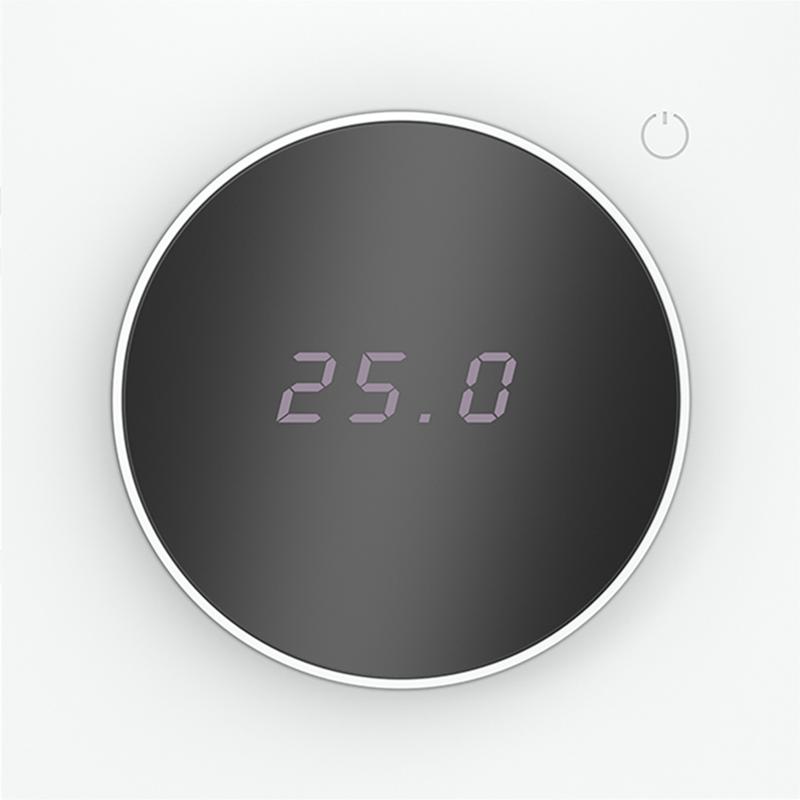 Терморегулятор электронный S70 с индикацией и датчиком для теплого пола механизм бел. матов. Voltum VLS070102