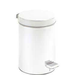 Ведро из нерж. стали белое 12 л. с педалью 09100.12.w, шт