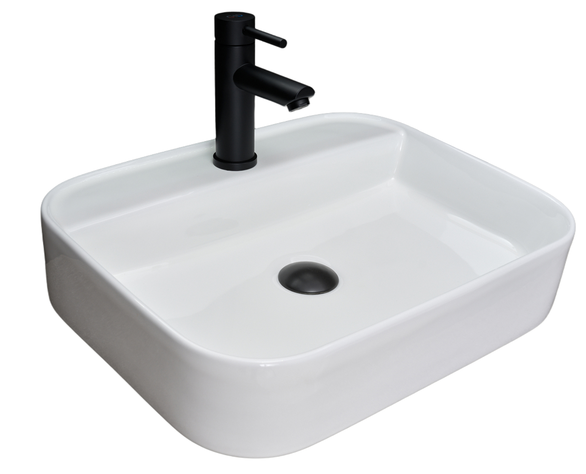 Раковина Gid N9550 51229 накладная белая 50x40x11