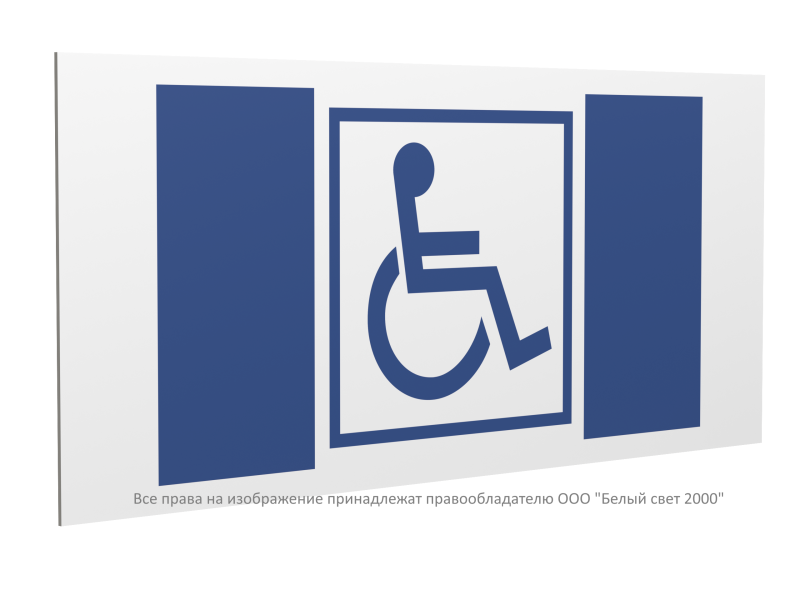 Знак безопасности PP-40205.D01"Символ доступ. для инвалидов" Белый свет a20830