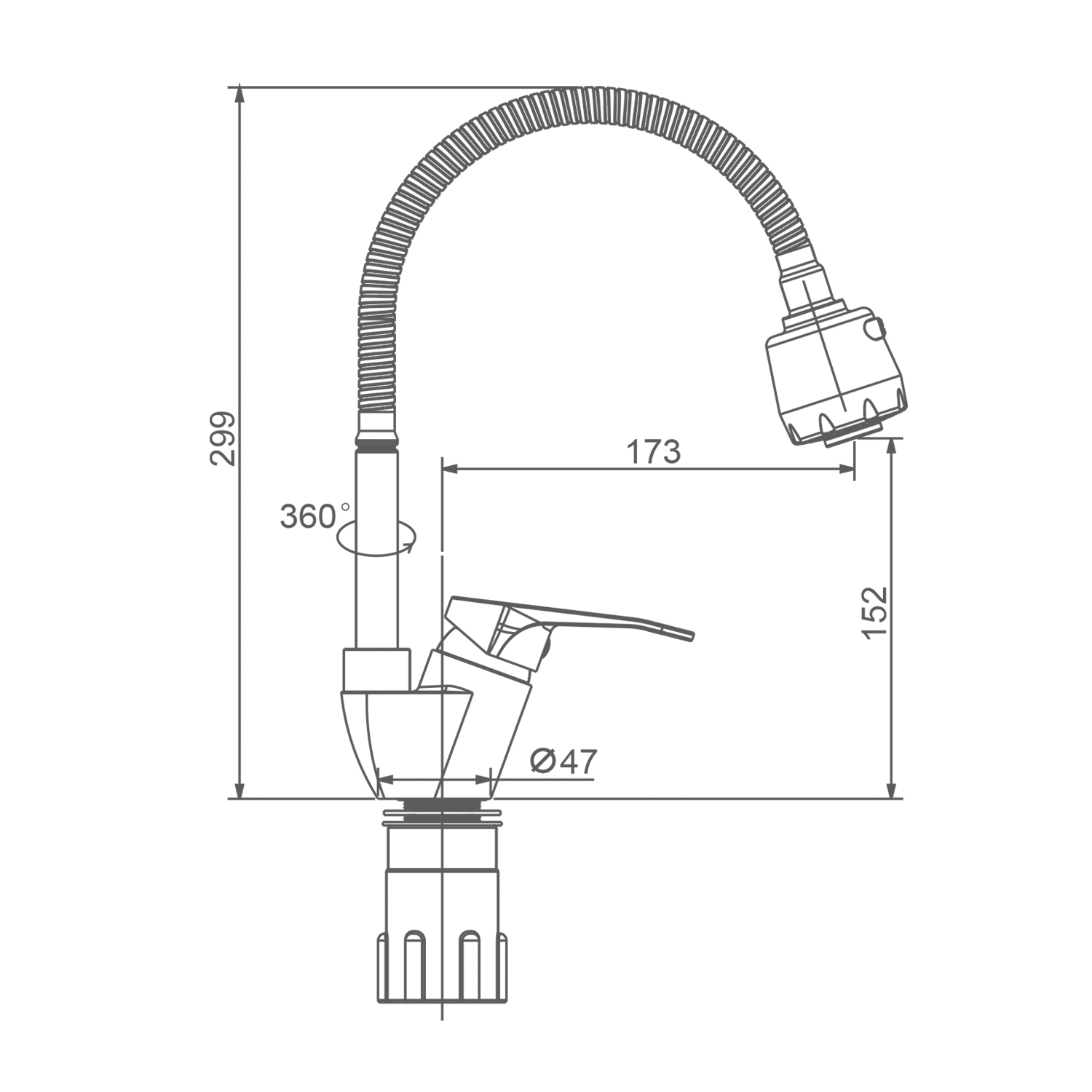 Смеситель для кухни Splenka S202.47.05, сатин