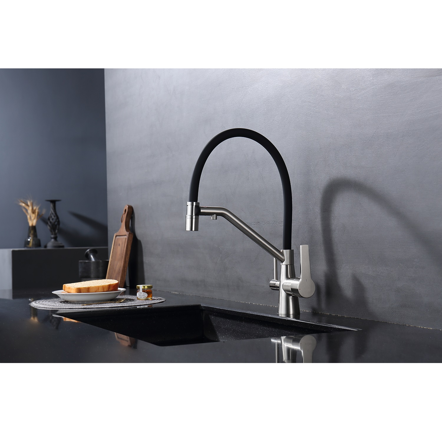 Смеситель для кухни с подключением фильтра Raglo R80.62.05, сатин