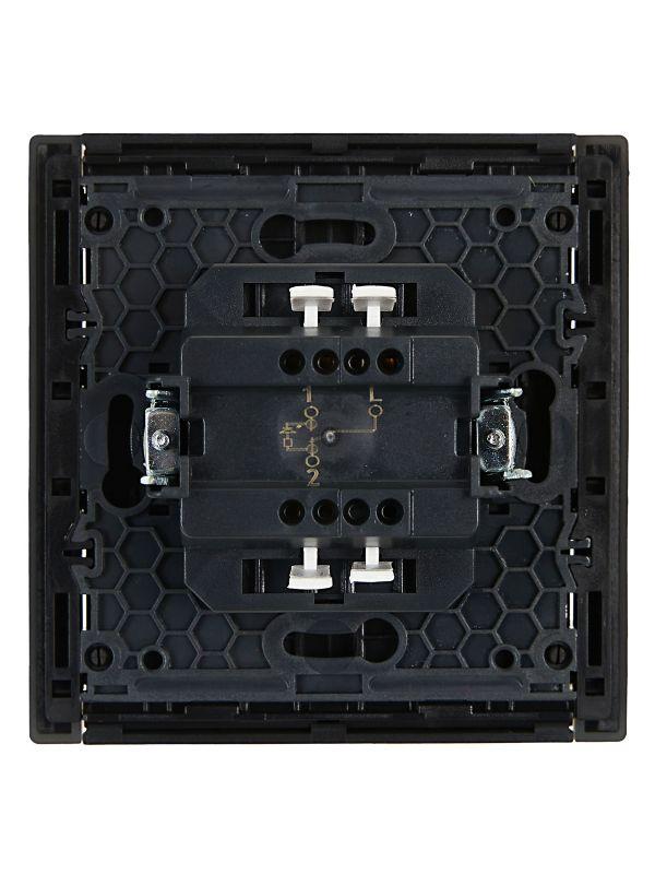 Выключатель проходной 1-кл. СП FORTE&PIANO 10А FP304 с индикацией сер. IEK FP-V12-1-10-1-K03