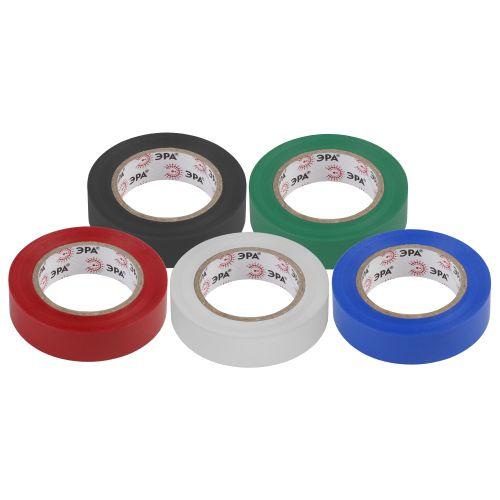 Изолента ПВХ 15ммх10м 5цветов (уп.5шт) ЭРА C0038781