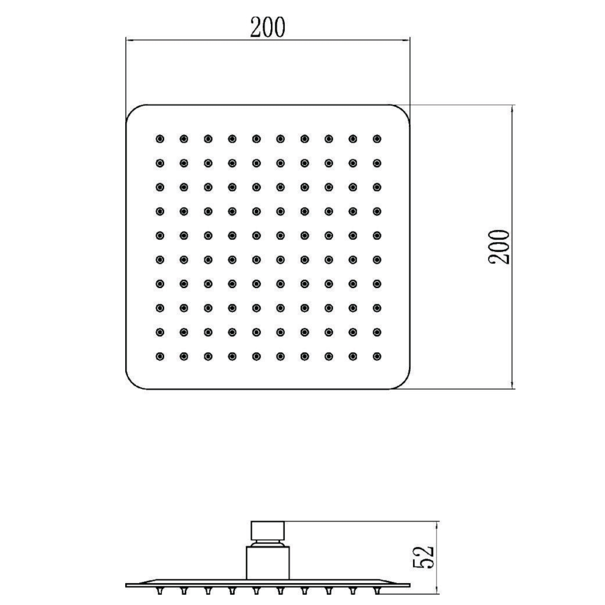 Верхний душ Savol S-000F08, хром
