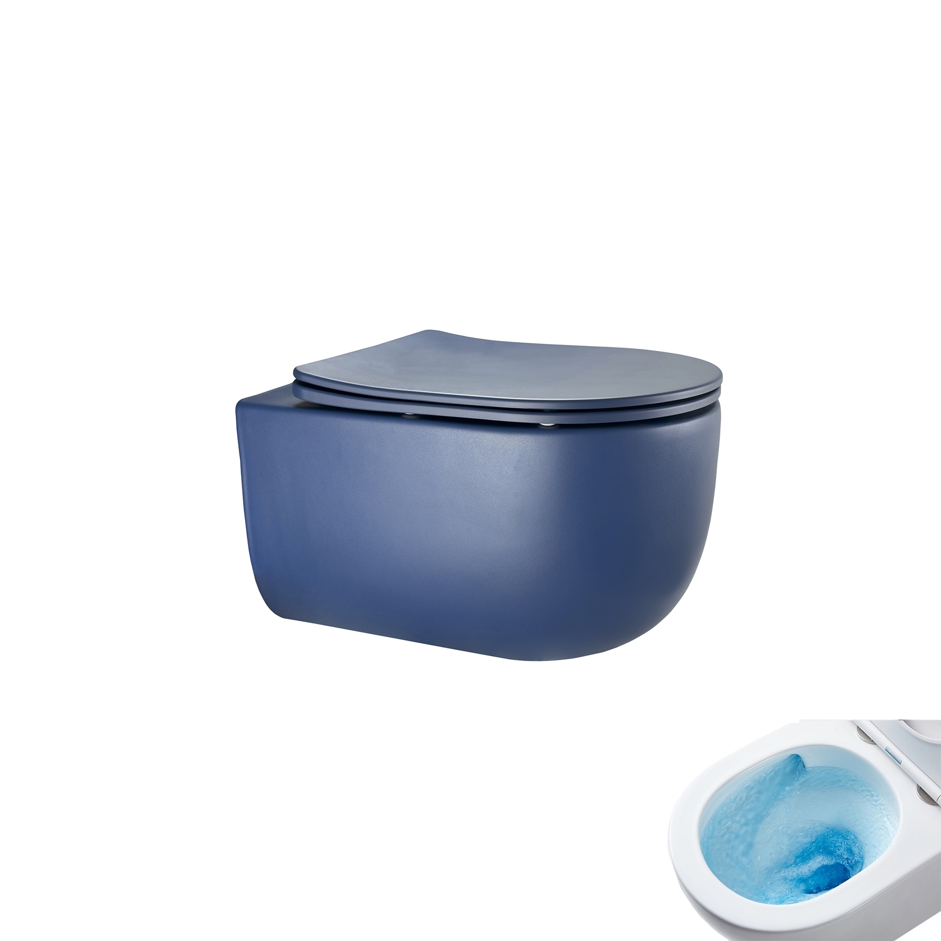 Унитаз подвесной Tornado Gid Tr2133TF-BUM 62301Y синий матовый 49x36x34