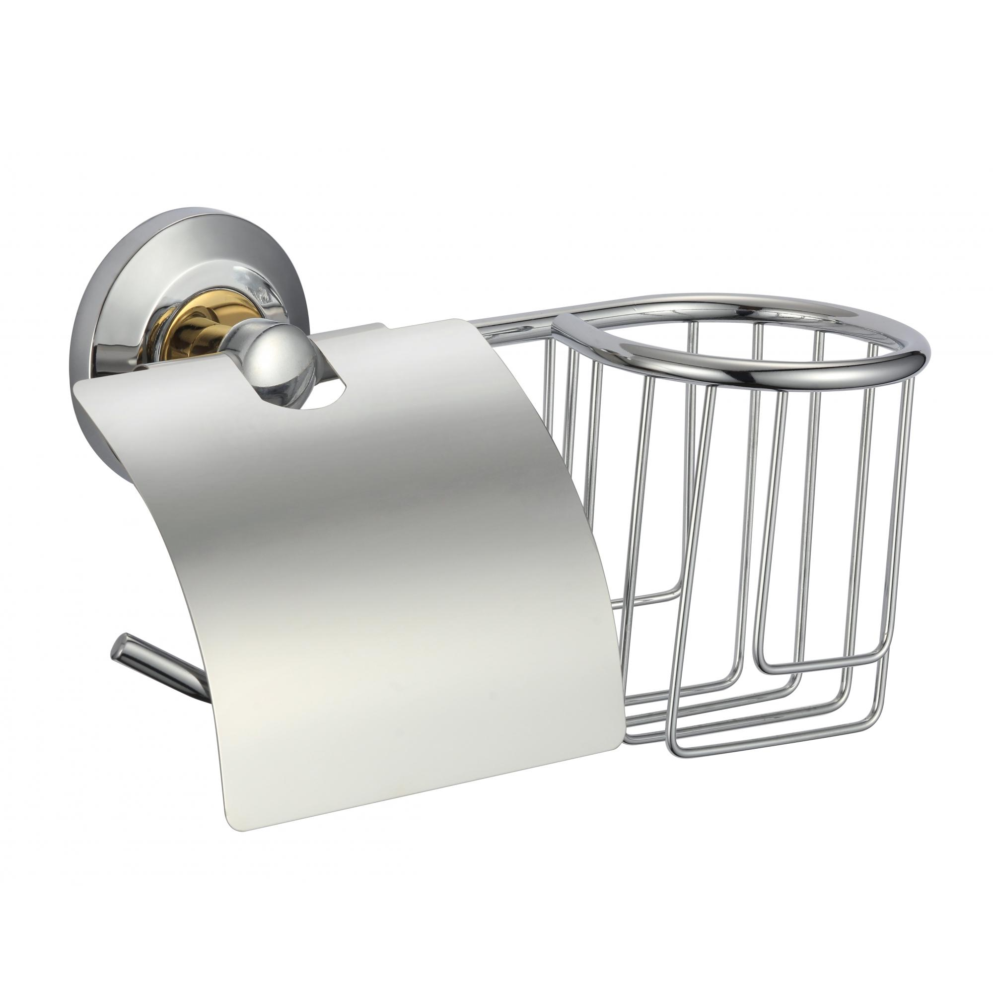 Держатель для туалетной бумаги и освежителя Savol S-L07151, сатин