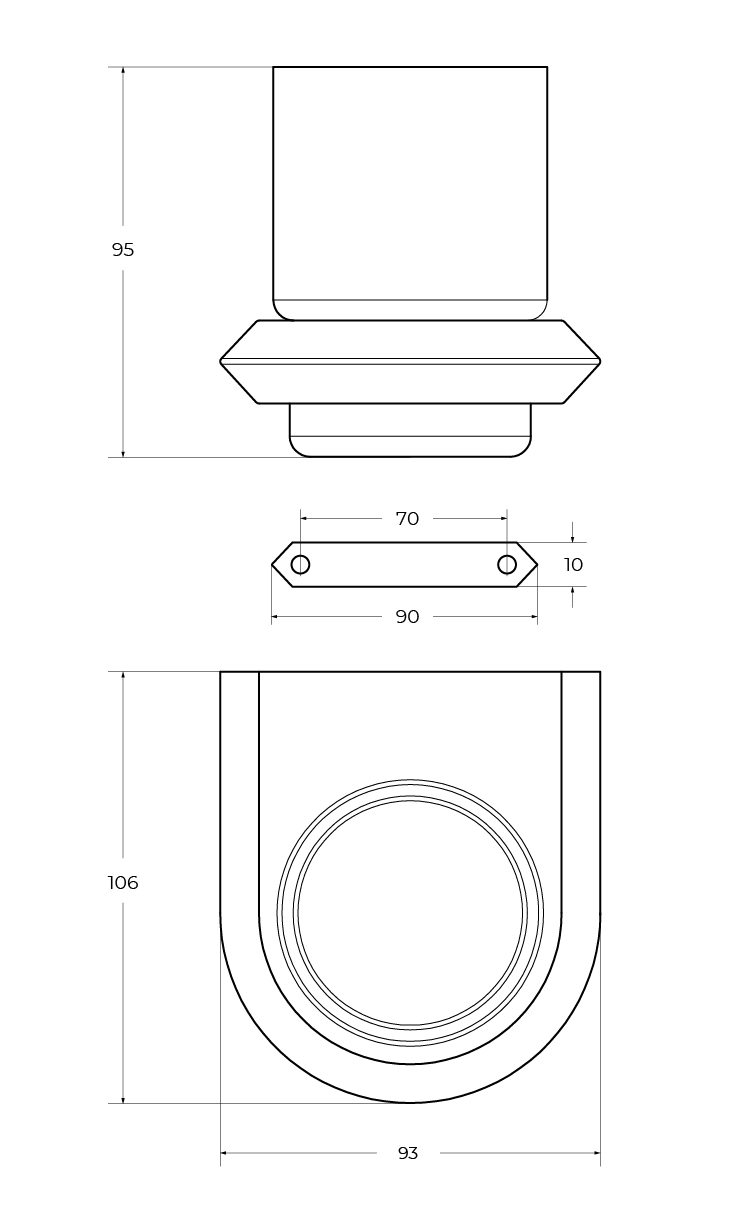 Стакан подвесной CEZARES LINER-TUMS-01