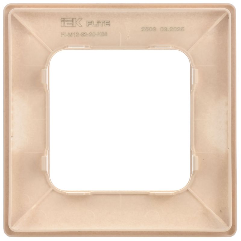 Рамка 1-м СП FLITE РУ-1-К-ФлЛ льняной IEK FI-M12-32-20-K88