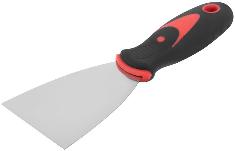 Шпатель 2.5дюйм (63мм) прорезиненная ручка нерж. сталь КУРС 06704