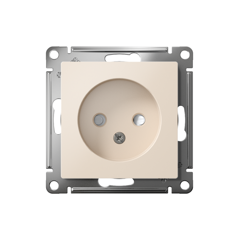 Розетка 1-м СП AtlasDesign 16А IP20 без заземл. защ. шторки механизм беж. SE ATN000249