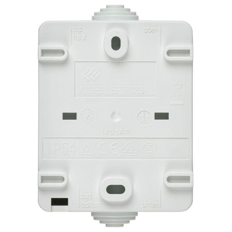 Розетка ОП Форс РСб20-3-ФБ 16А IP54 с заземл. защ. шторки бел. IEK ERS12-K01-16-54-DC