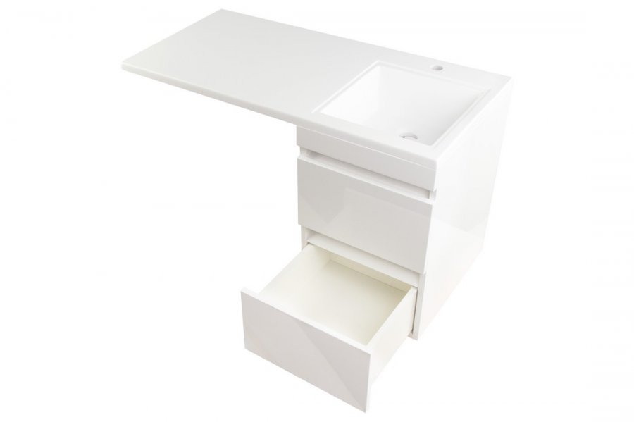 Тумба подвесная "Даллас 100", Люкс белая, PLUS