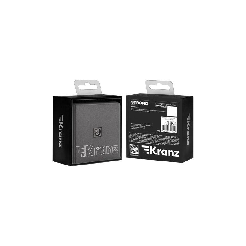 Розетка СП STRONG MIELE TV графит Kranz KR-78-0723-6