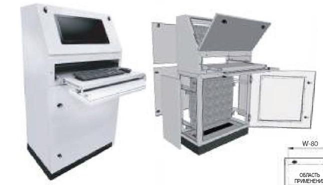 Корпус пульта управления системы для ПК 800х1325х400мм IP40 напольн. метал. сер. Cetinkaya Pano KMPC0804