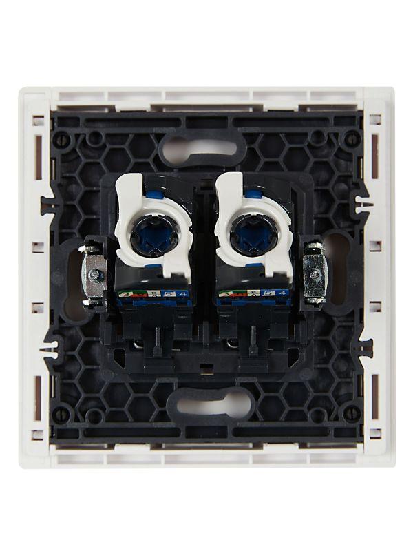 Розетка компьютерная 2-м RJ45 кат.6 FORTE&PIANO FP234 бел. IEK FP-K20-2-K01