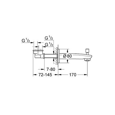 Излив Grohe Eurostyle Cosmopolitan 13277002 для ванны