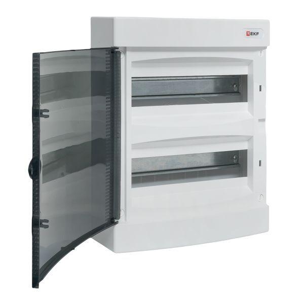 Щит распределительный навесной Unix 2х12мод. IP41 прозр. дверь PROxima EKF ux-2x12-n