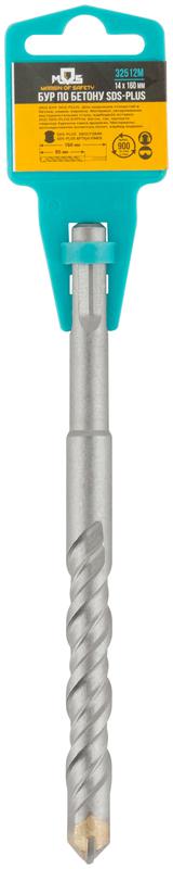 Бур по бетону SDS PLUS с двойной резьбой 14х160мм MOS 32512М