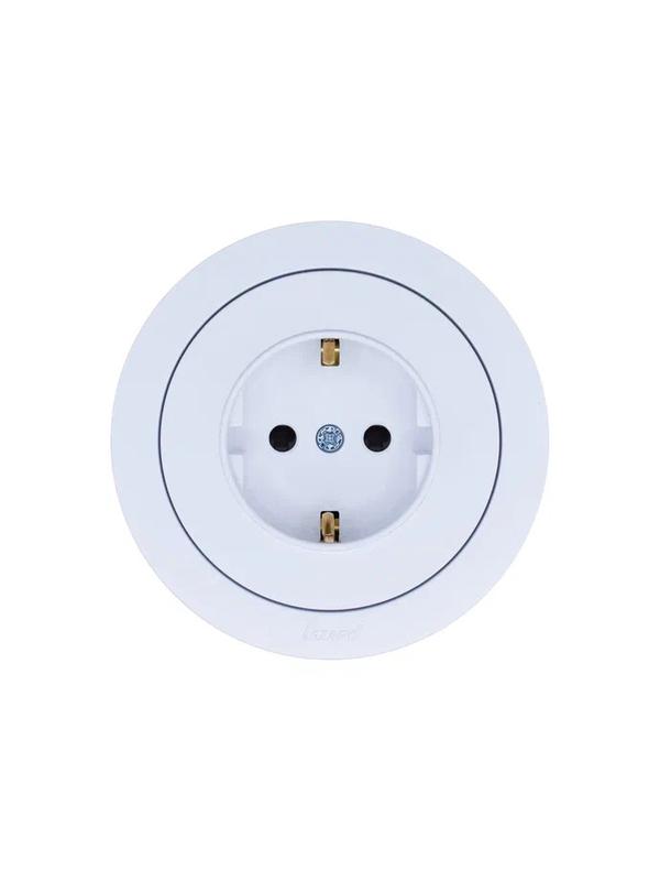 Розетка 1-м OSEN IP20 16А с защ. шторками ПБТ бел. LEZARD 743-0288-124B
