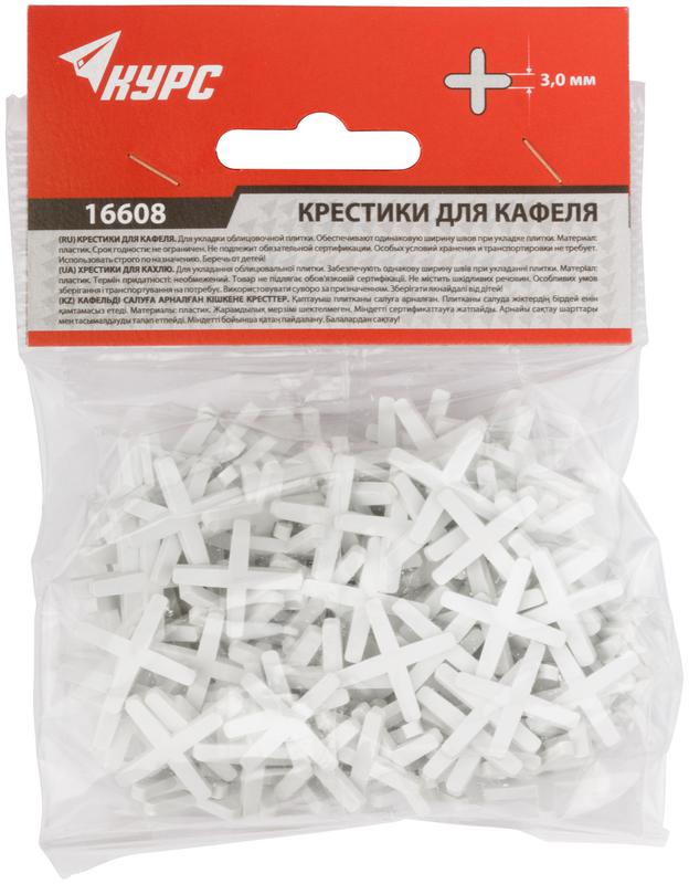 Крестик для кафеля 3.0мм (уп.1500шт) КУРС 16608