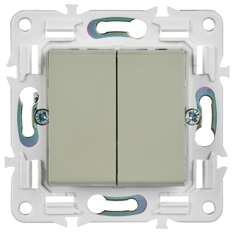 Выключатель перекрестный 2-кл. SKANDY 10А SK-V06B беж. IEK SK-V23-0-10-K10