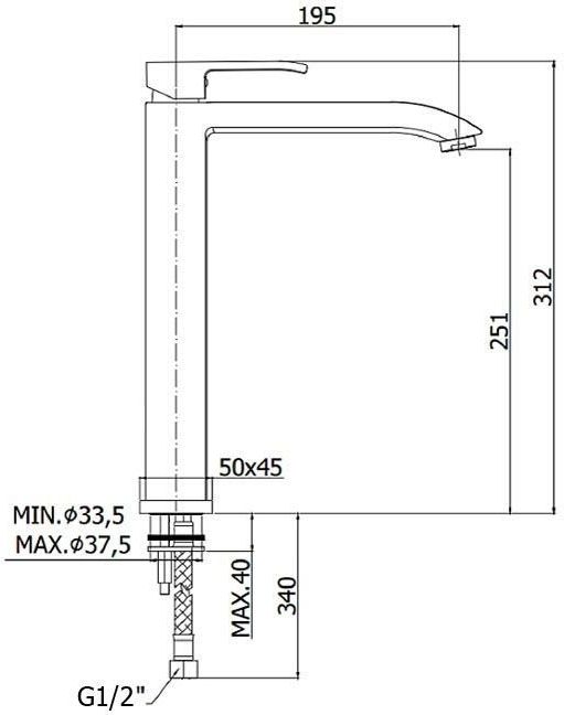 Смеситель для раковины Paffoni Level LES081CR