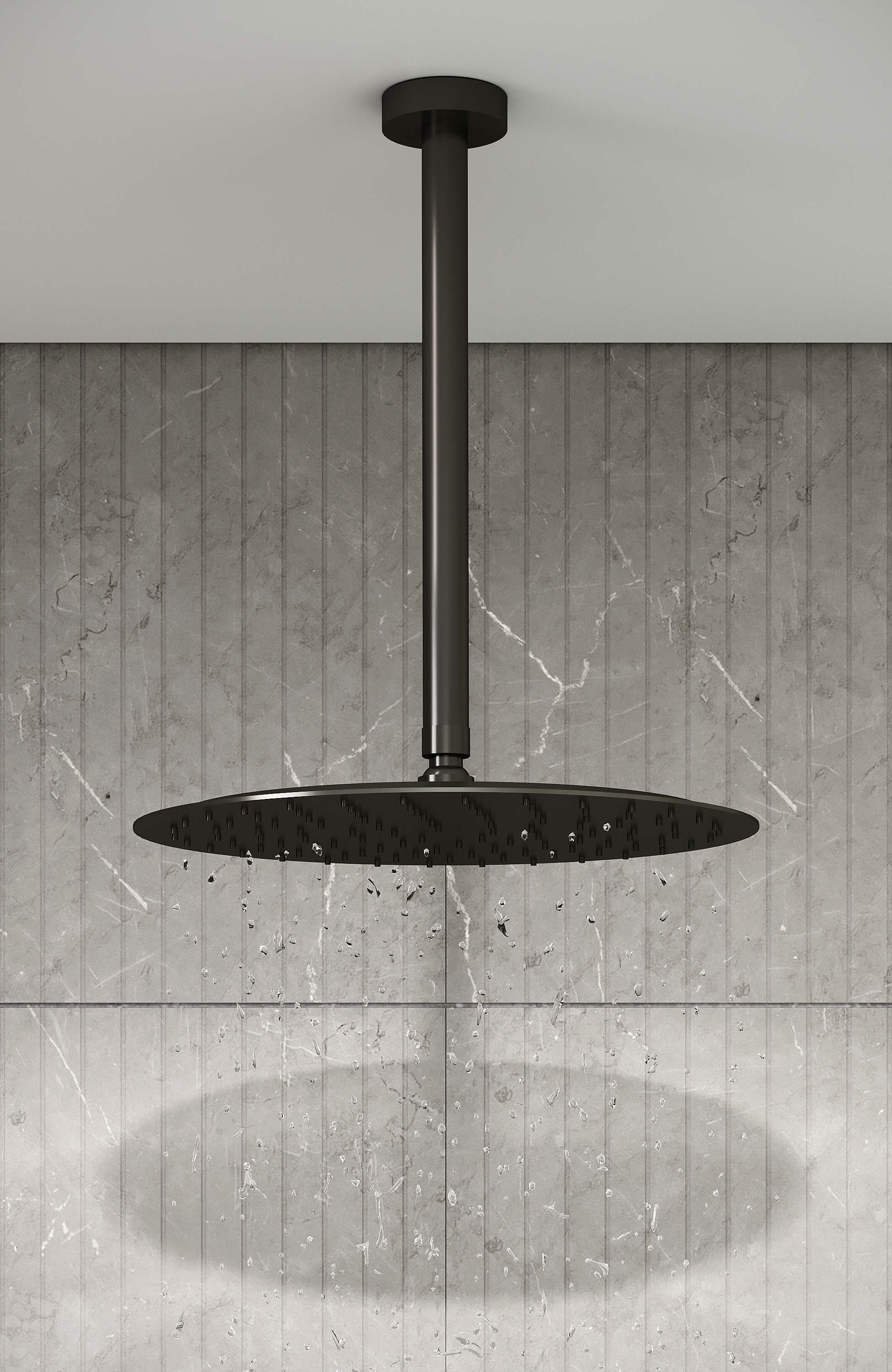 Держатель верхнего душа потолочный QUBIC 629-QUBIC-MW Boheme