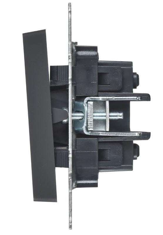 Выключатель перекрестный 2-кл. СП BRITE ВС10-2-3-БрГ 10А механизм графит IEK BR-V23-0-10-K53