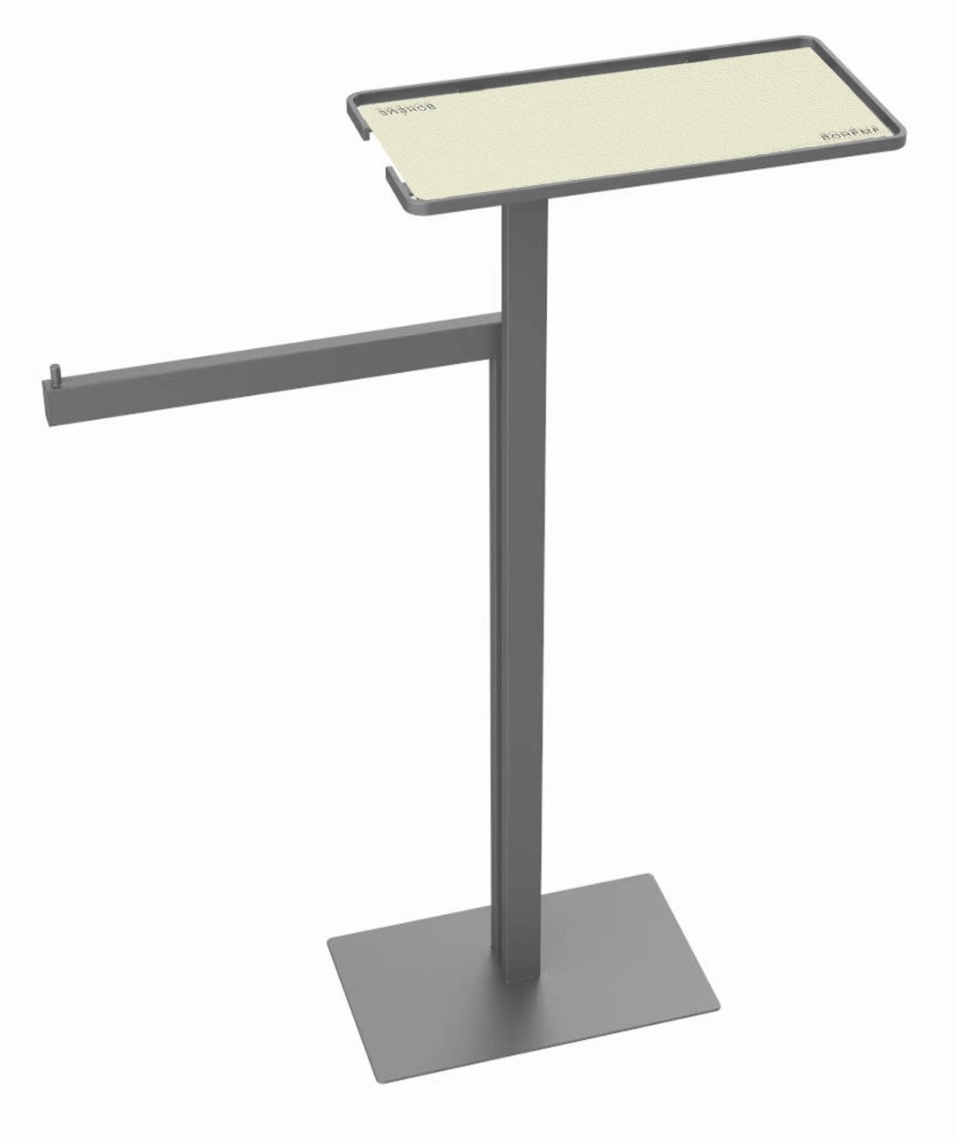 Стойка напольная с полкой и полотенцедержателем Nickel Brush