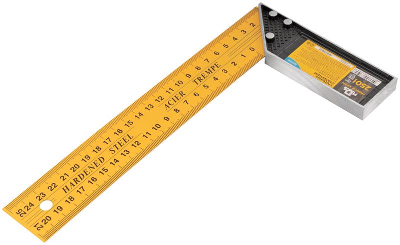 Угольник столярный двусторонняя шкала 250мм MOS 19372М