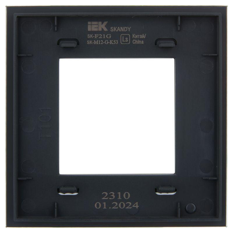 Рамка 1-м SKANDY SK-F21G стекло графит IEK SK-M12-G-K53