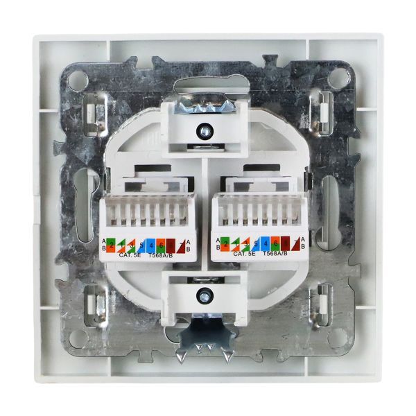 Розетка компьютерная 2-м СП Минск RJ45 бел. EKF ERK02-035-10