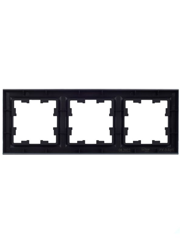 Рамка 3-м BRITE РУ-3-БрЧ черн. IEK BR-M32-K02