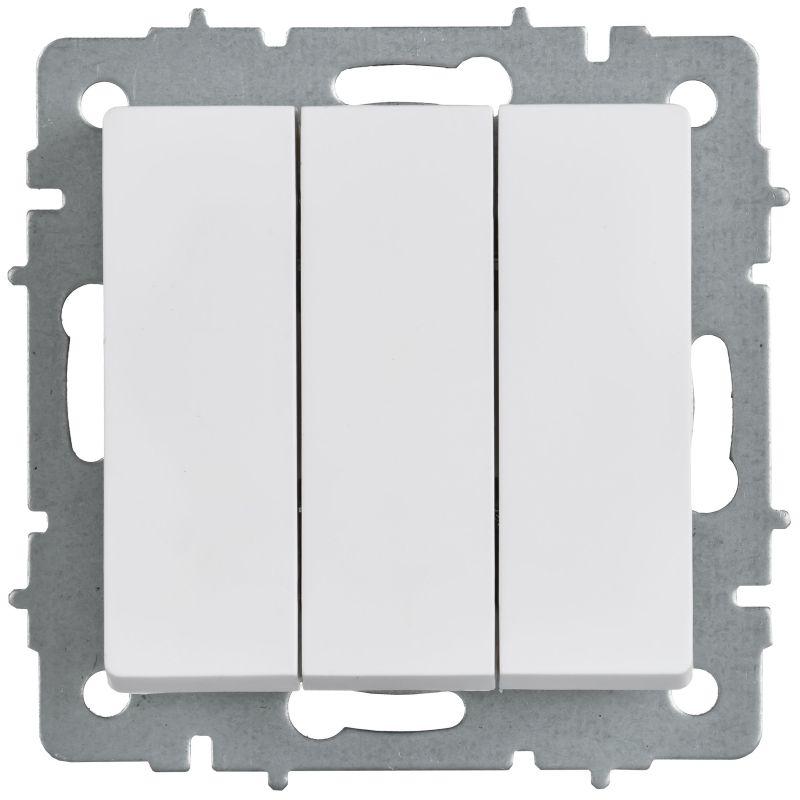 Выключатель 3-кл. СП BRITE ВС10-3-0-БрАБ 10А механизм арктич. бел. IEK BR-V30-0-10-K91